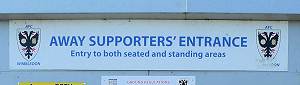 Away Supporters Entrance Sign