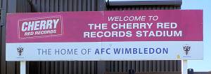 Welcome To Cherry Red Records Stadium Sign