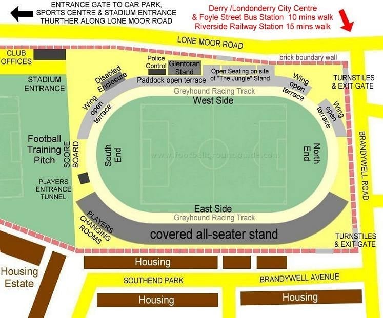 Ground Layout of Derry City