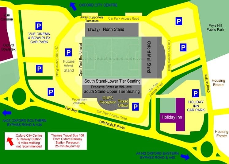 Ground Layout of Oxford United
