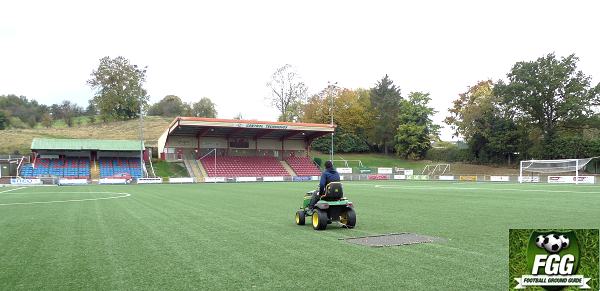Maintaining the artificial pitch at Newtown AFC
