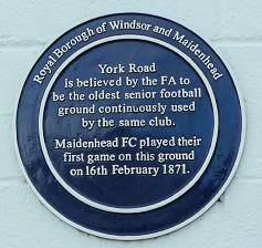 York Road Oldest Football Ground Sign