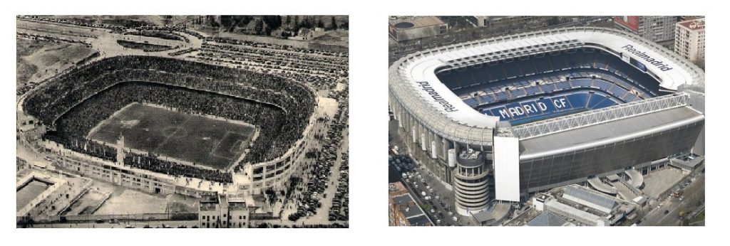 Stadiums then and now: Santiago Bernabeu