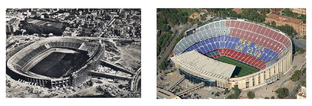 Stadiums then and now: Camp Nou