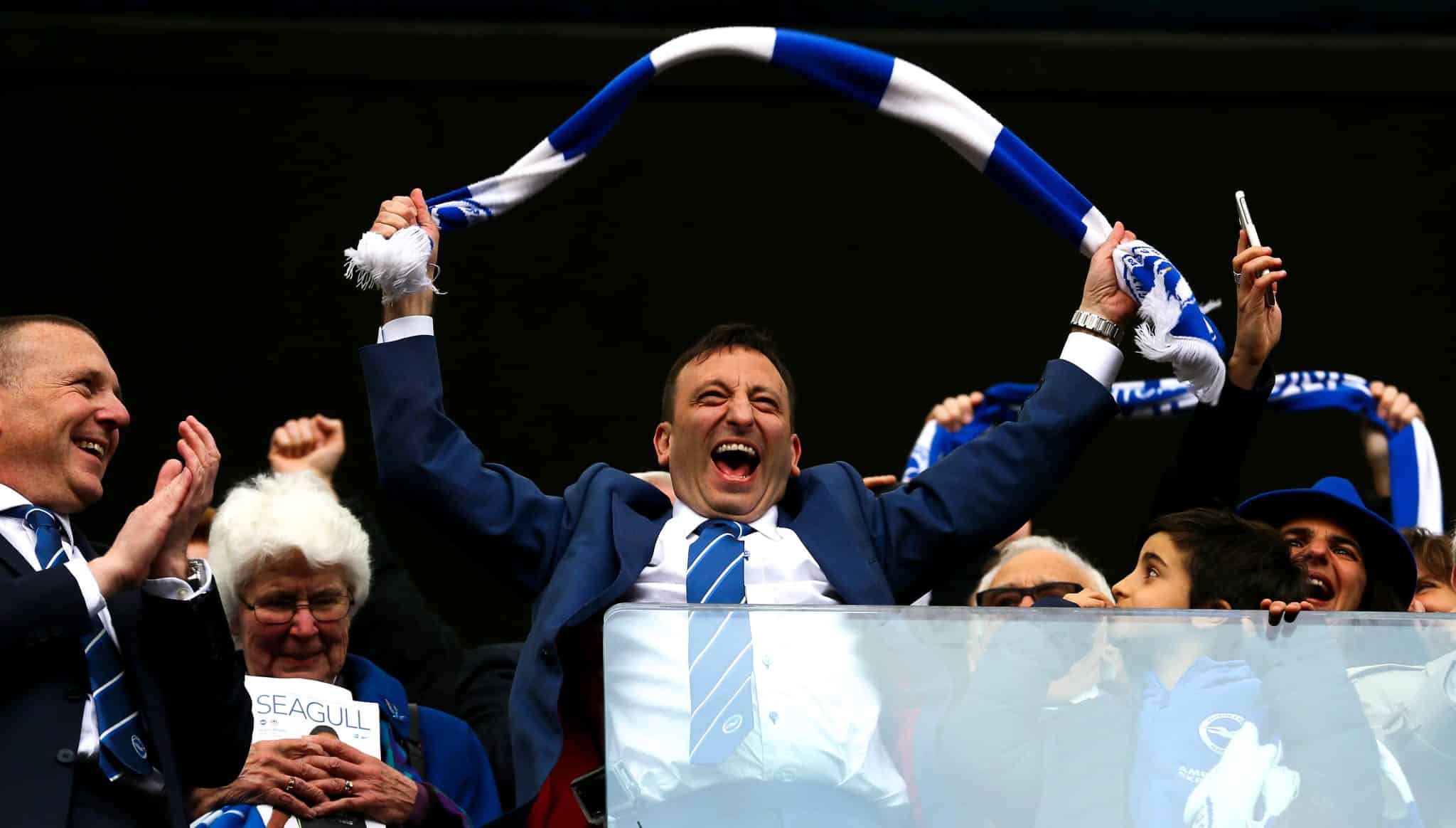 Watch: Brighton owner Tony Bloom rescues fans in Marseille