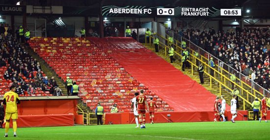 Why banned Eintracht Frankfurt fans watched Aberdeen defeat from hill opposite Pittodrie