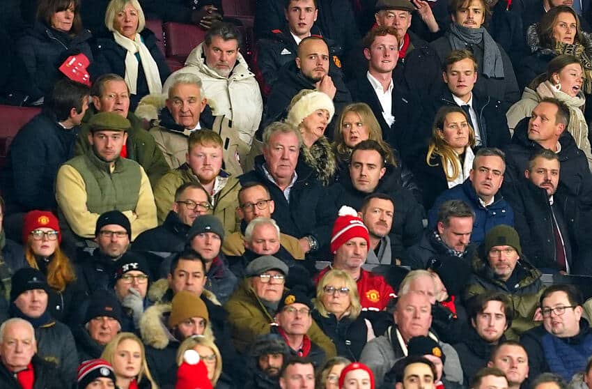 Jeremy Clarkson in the stands at Old Trafford