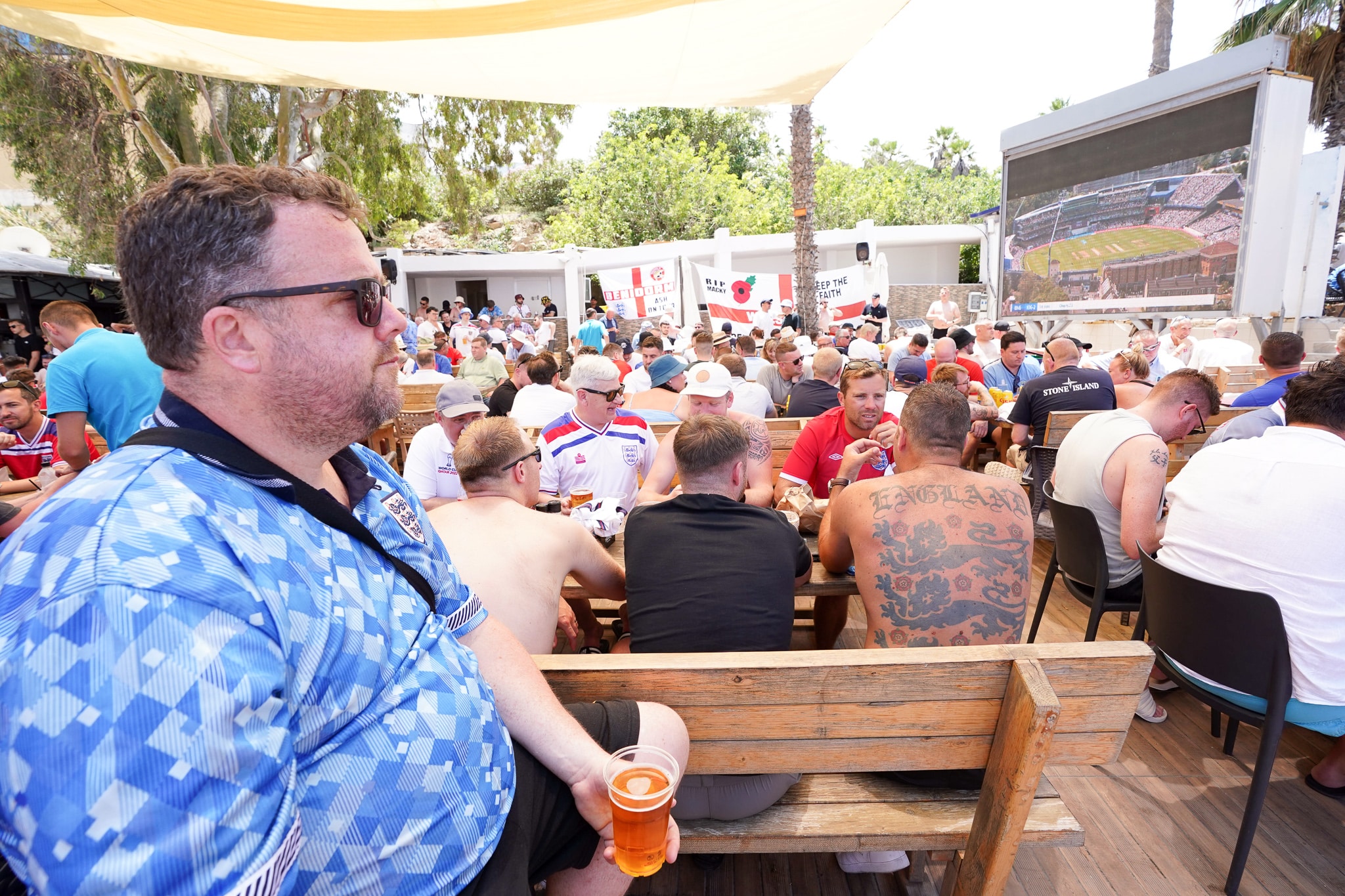 England fans in Gelsenkirchen