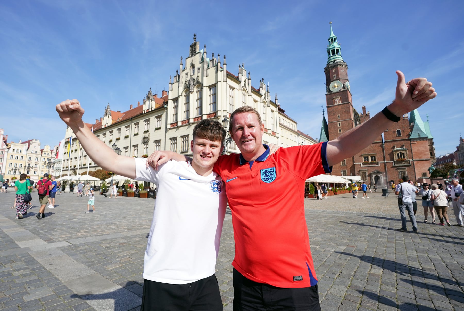 England fans in Gelsenkirchen