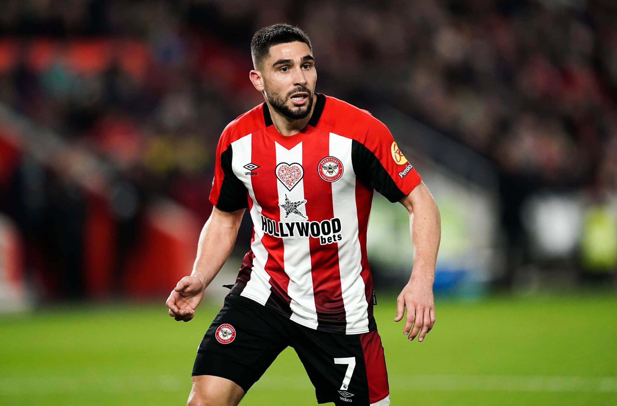 Neal Maupay poses as England fan for Round of 16 clash