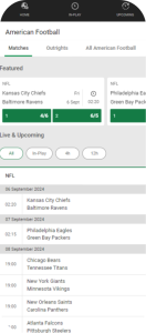 Unibet NFL betting
