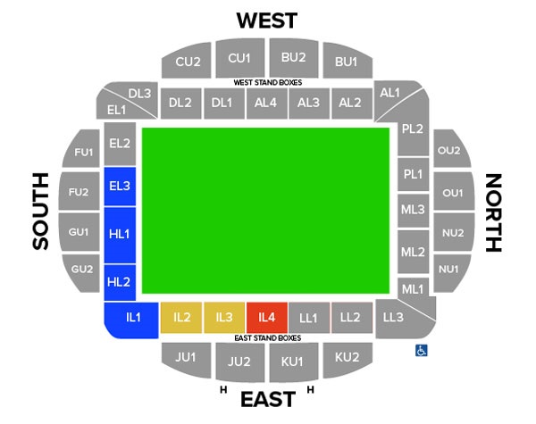 Toughsheet Community Stadium seating plan