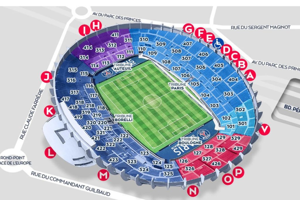 parc des princes seating plan