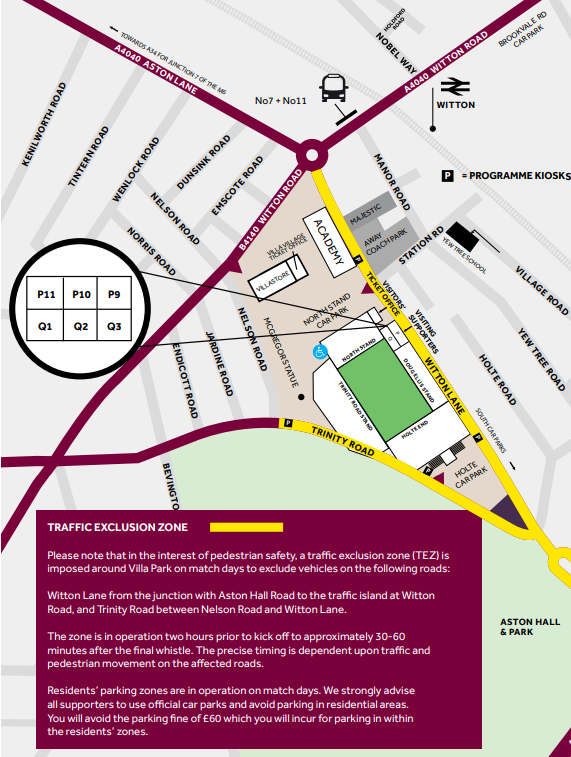 villa park transport