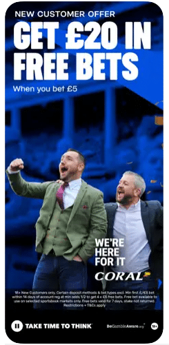 Coral sign up offer - mobile app