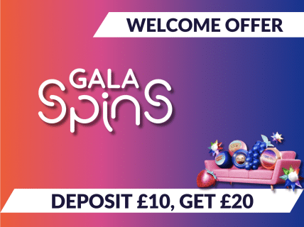 Gala Spins welcome offer 2025: Get £20 + 30 free spins on top