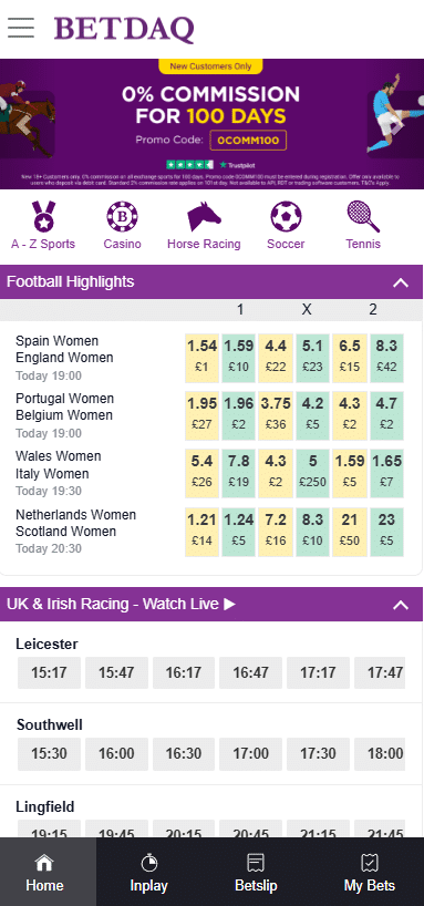 betdaq markets for football betting