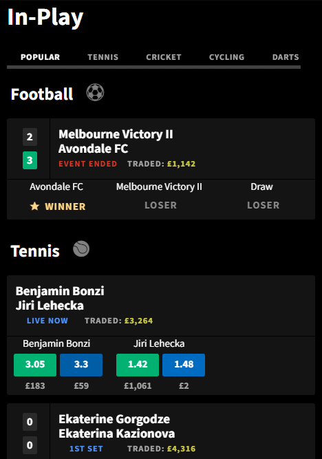 smarkets live betting & odds