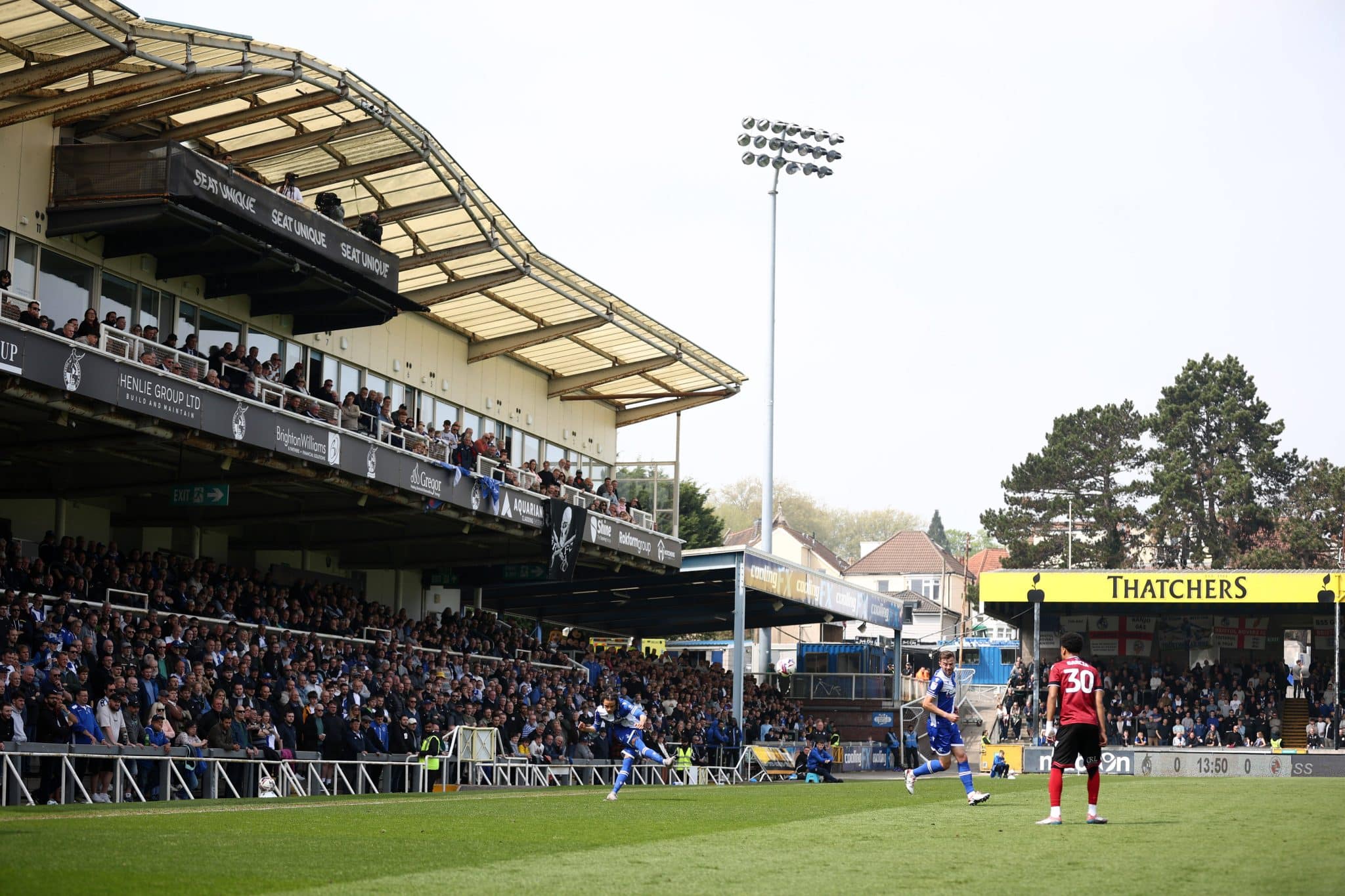 A stand at Memorial Stadium, Bristol