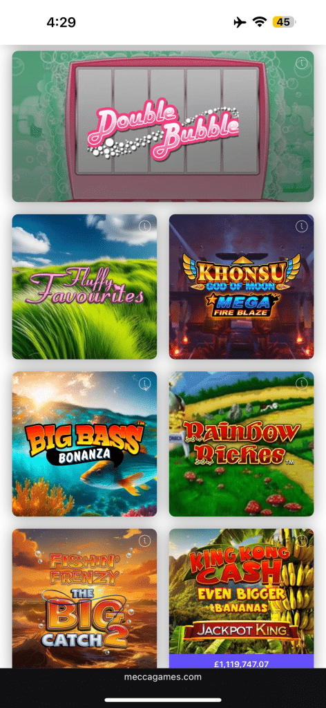 Mecca Games welcome bonus