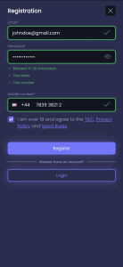 Register with the funky jackpot promo code