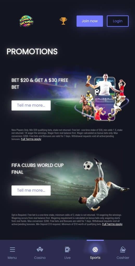 Funky Jackpot promo code