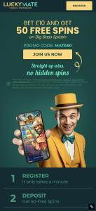 luckymate welcome bonus