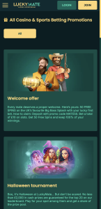 Luckymate existing customer offers