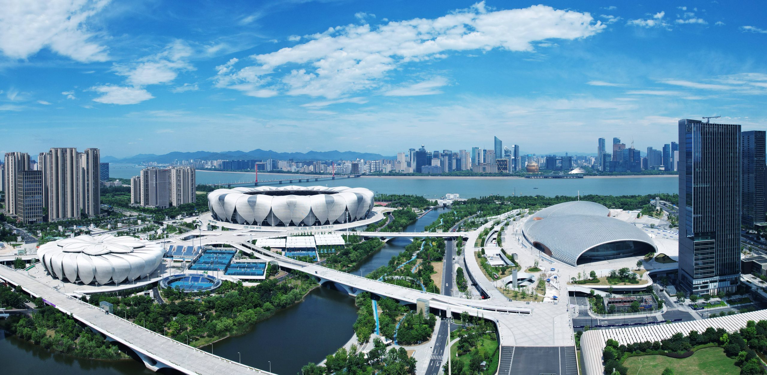 Hangzhou Olympic Sports Centre is home to one of the biggest football stadiums in the world