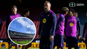 Barcelona president drops fresh Camp Nou progress update and reveals how Hansi Flick reacted to return