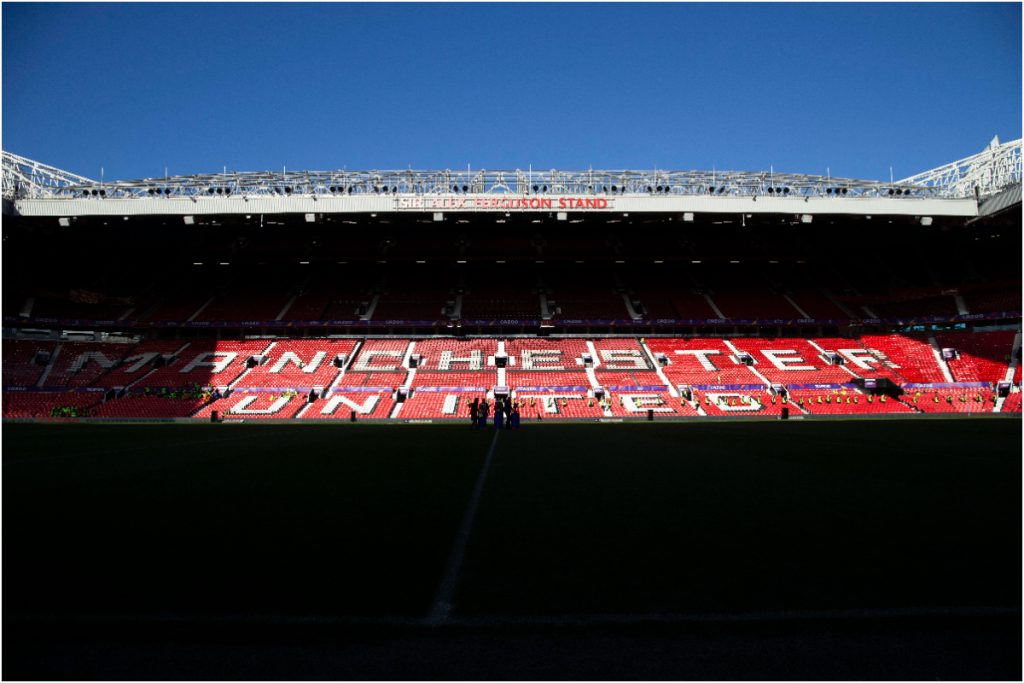 A general view of the Sir Alex Ferguson stand at Old Trafford.