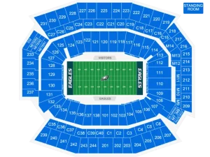 Lincoln Financial Field seating plan