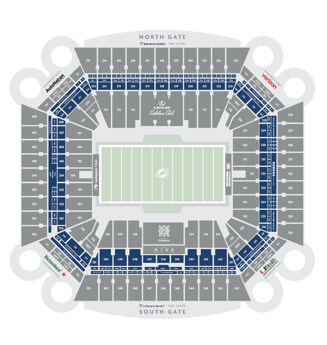 hard rock stadium seating plan