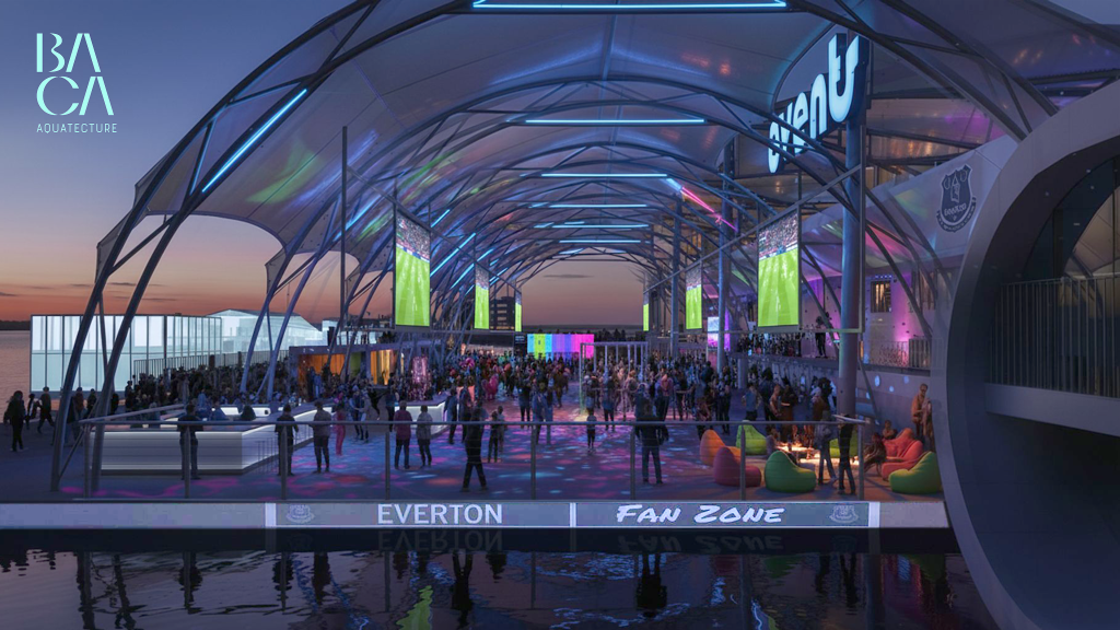 Concept art floating fan zone Everton
