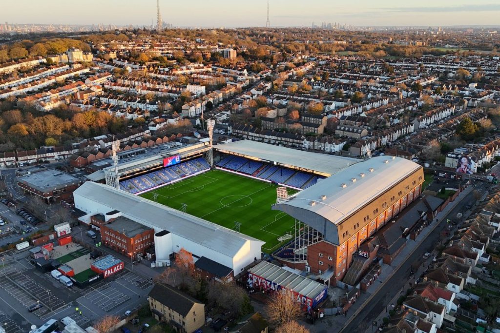 A general view outside of Selhurst Park