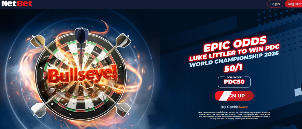 netbet-darts-world-championship-bonus-code