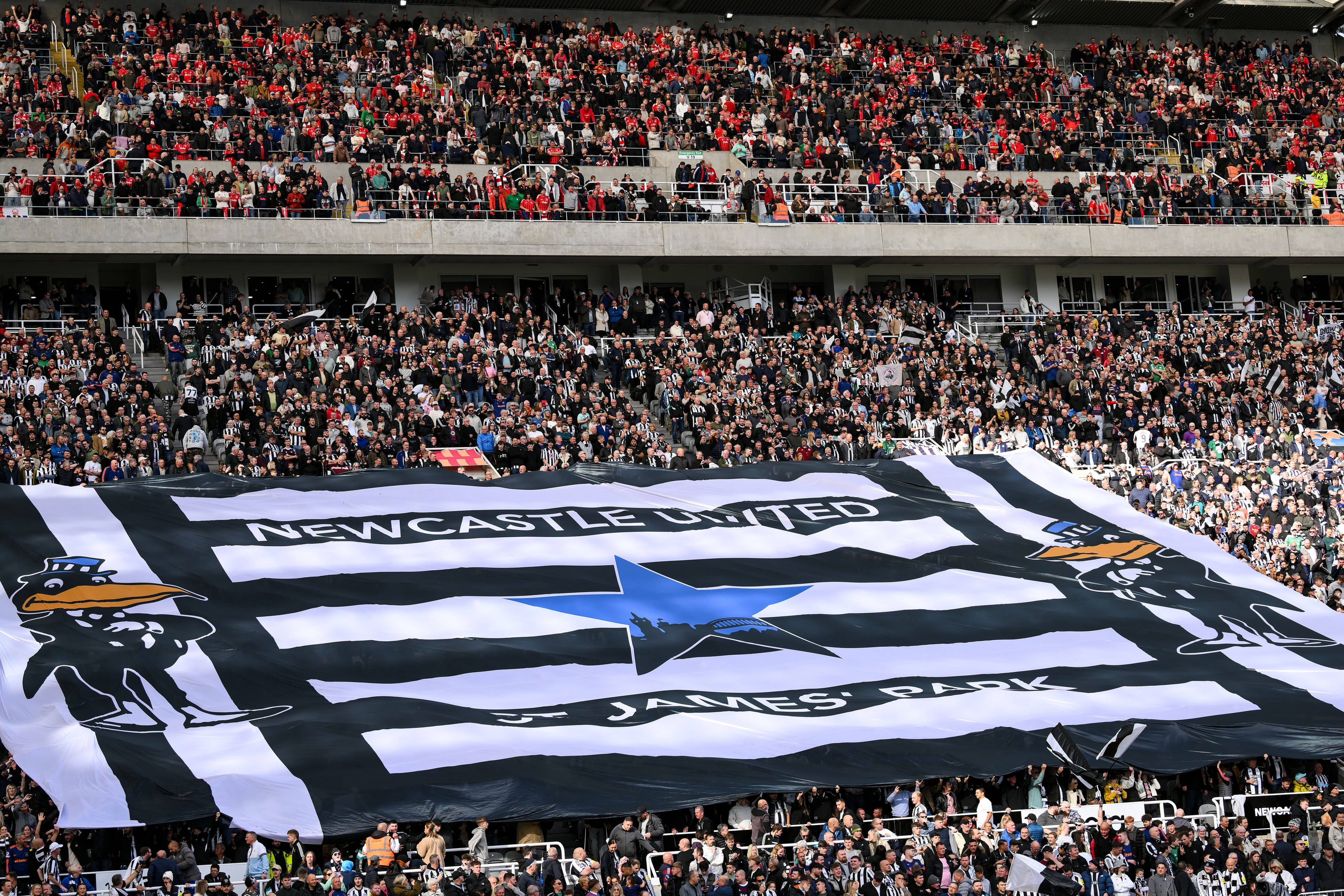 Best St James’ Park tifos and displays, including Newcastle United’s spectacular Champions League return