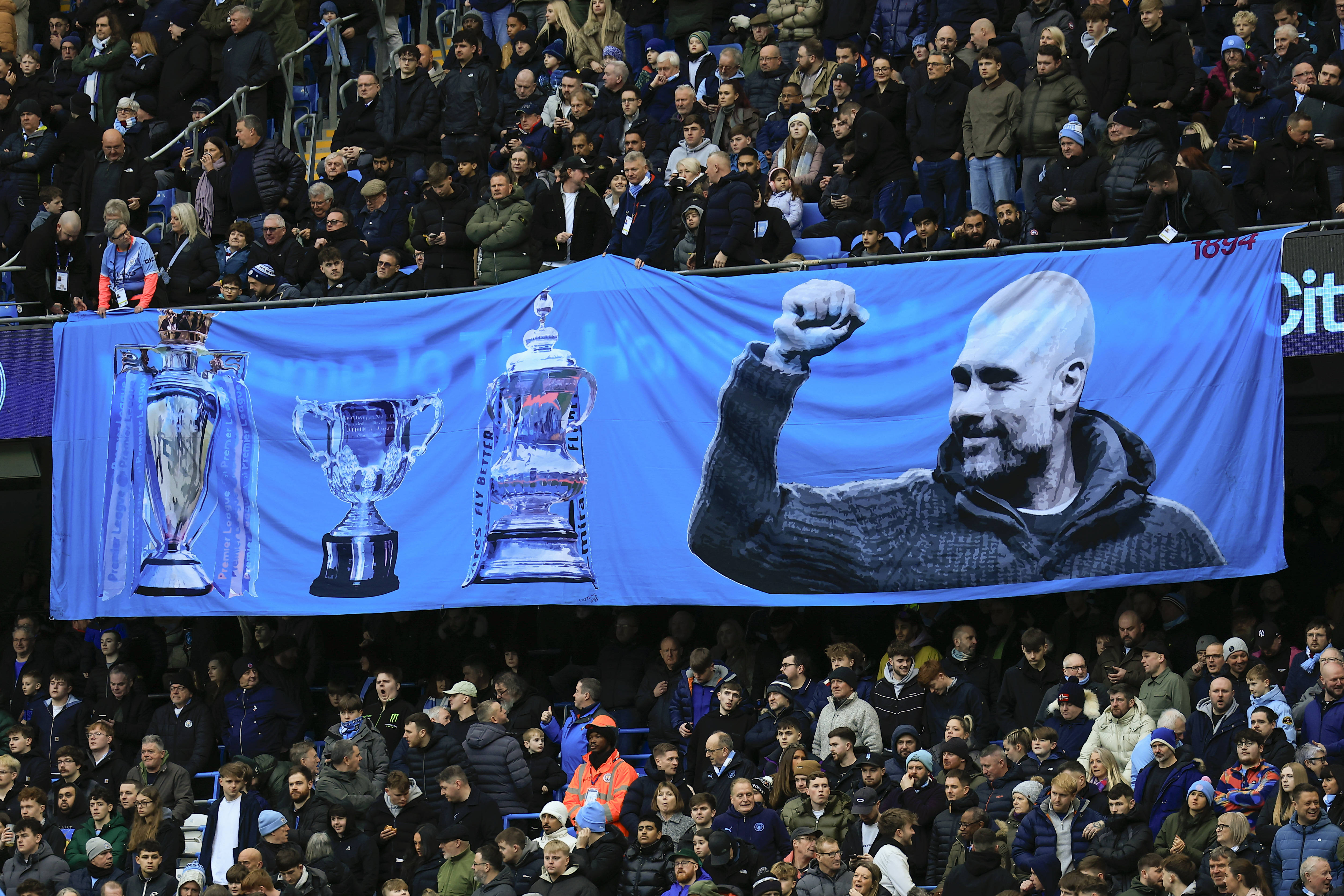 Best Etihad Stadium tifos and displays, including Man City fans’ cheeky Ballon d’Or dig at Real Madrid