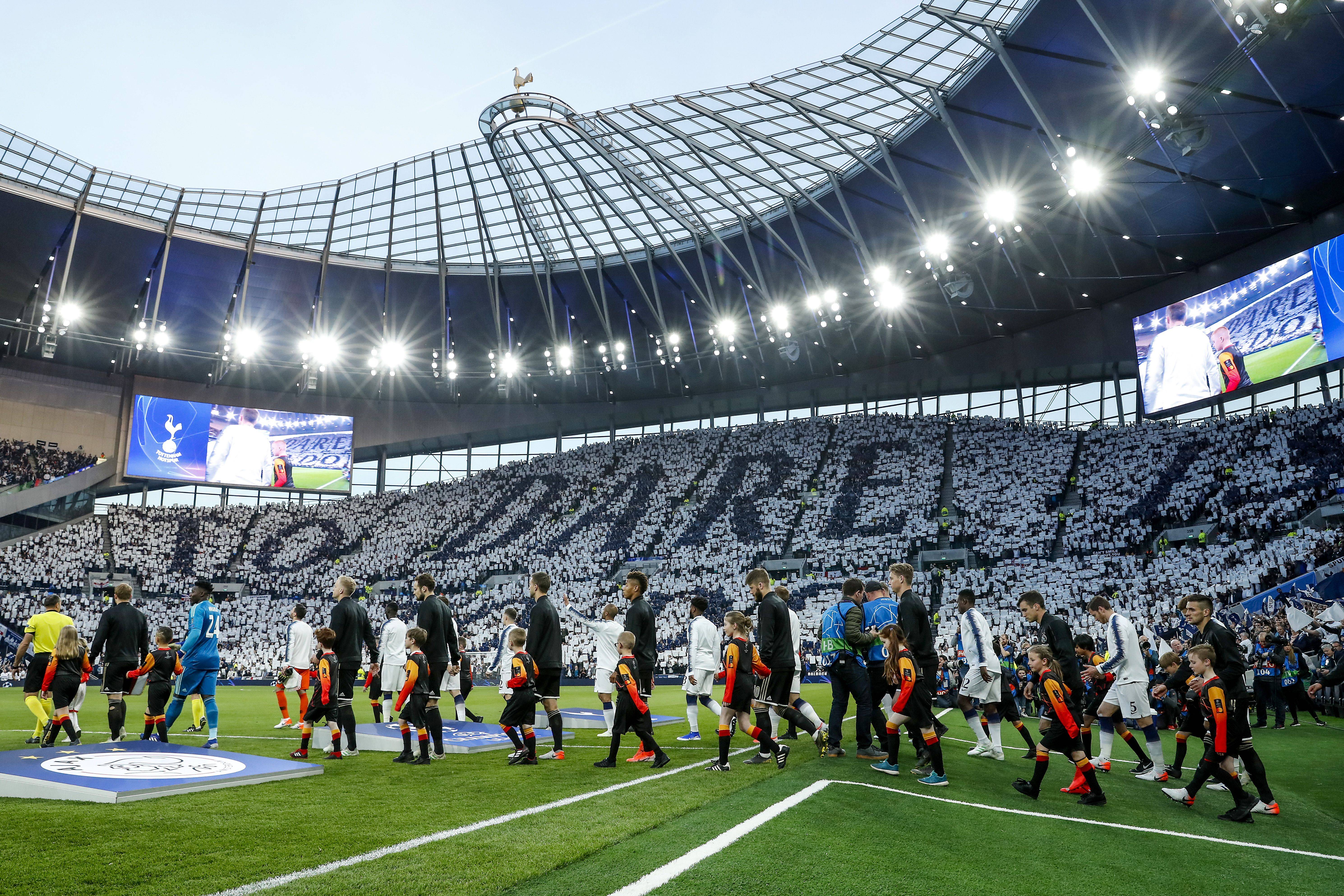 Best Tottenham Hotspur Stadium tifos and displays, including fiery North London Derby message
