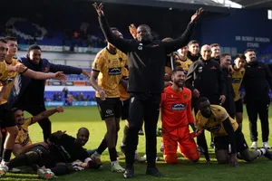 Maidstone boss George Elokobi fires up fans before FA Cup fifth round tie