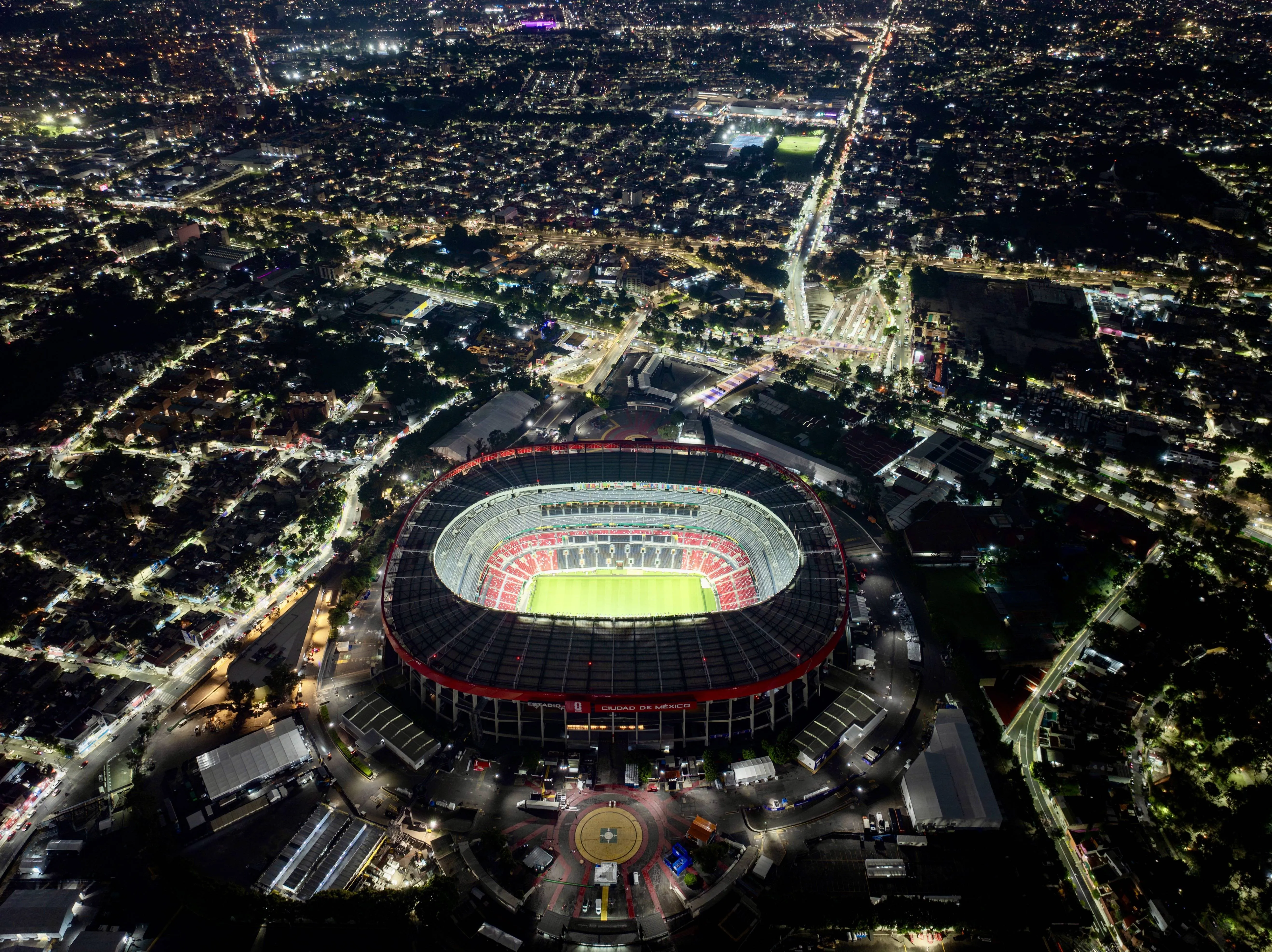 Aerial view of Mexico City Stadium at the 2026 World Cup