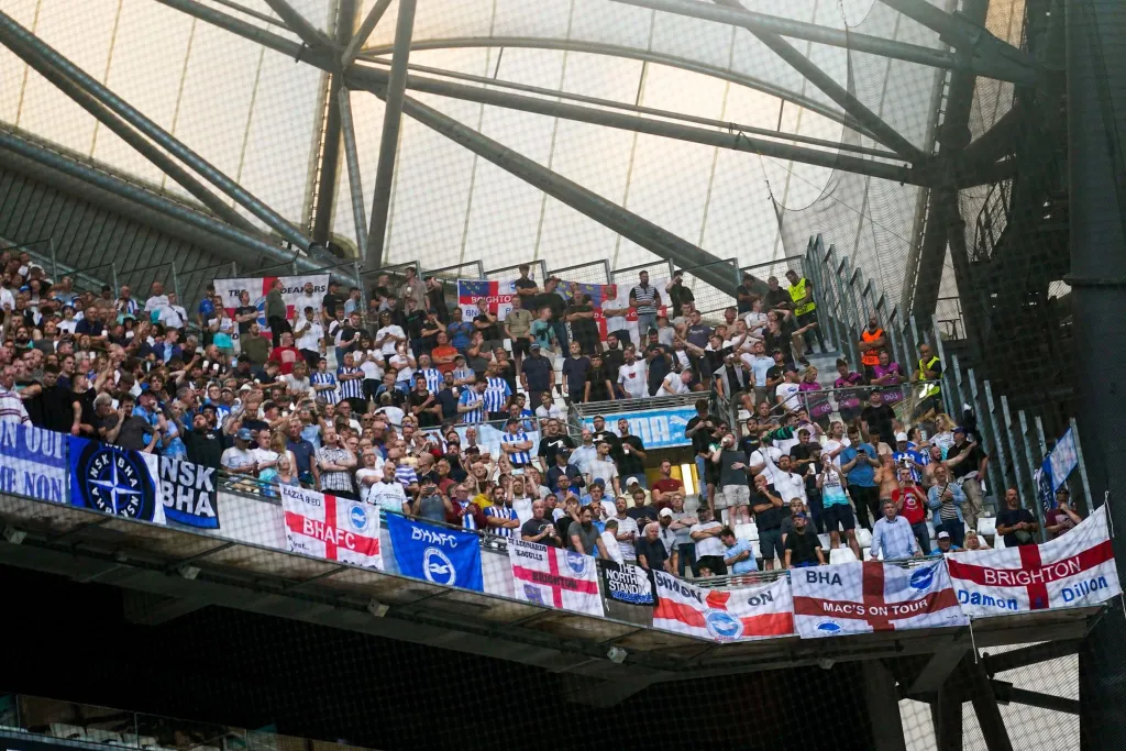 Brighton fans in Amsterdam will be hoping for similar success as achieved in Marseille, where their side drew 2-2