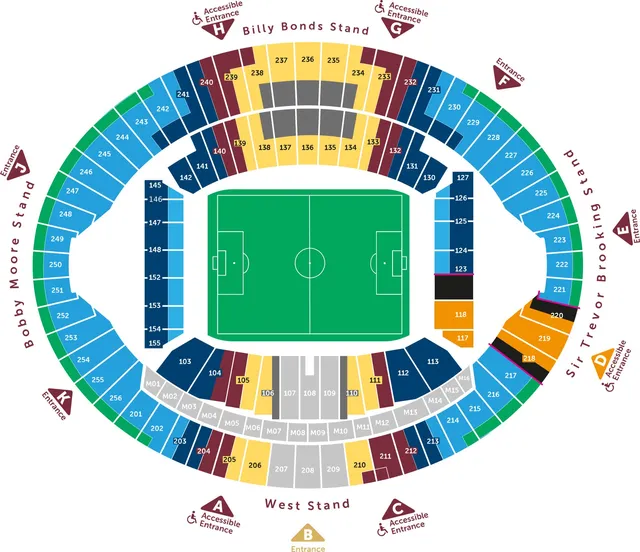 London Stadium seating plan