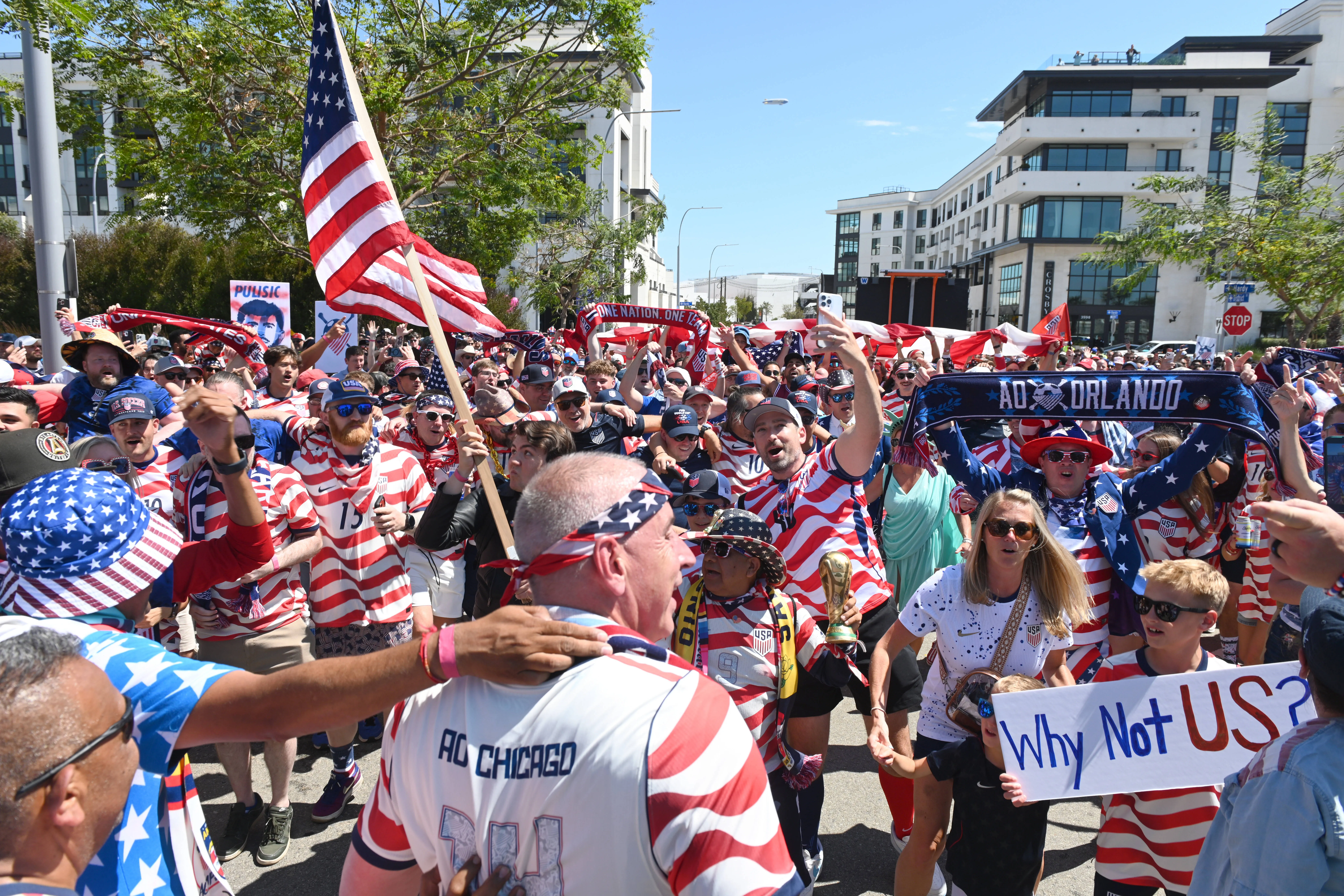 USA fans head to SoFi Stadium for opening 2026 World Cup match