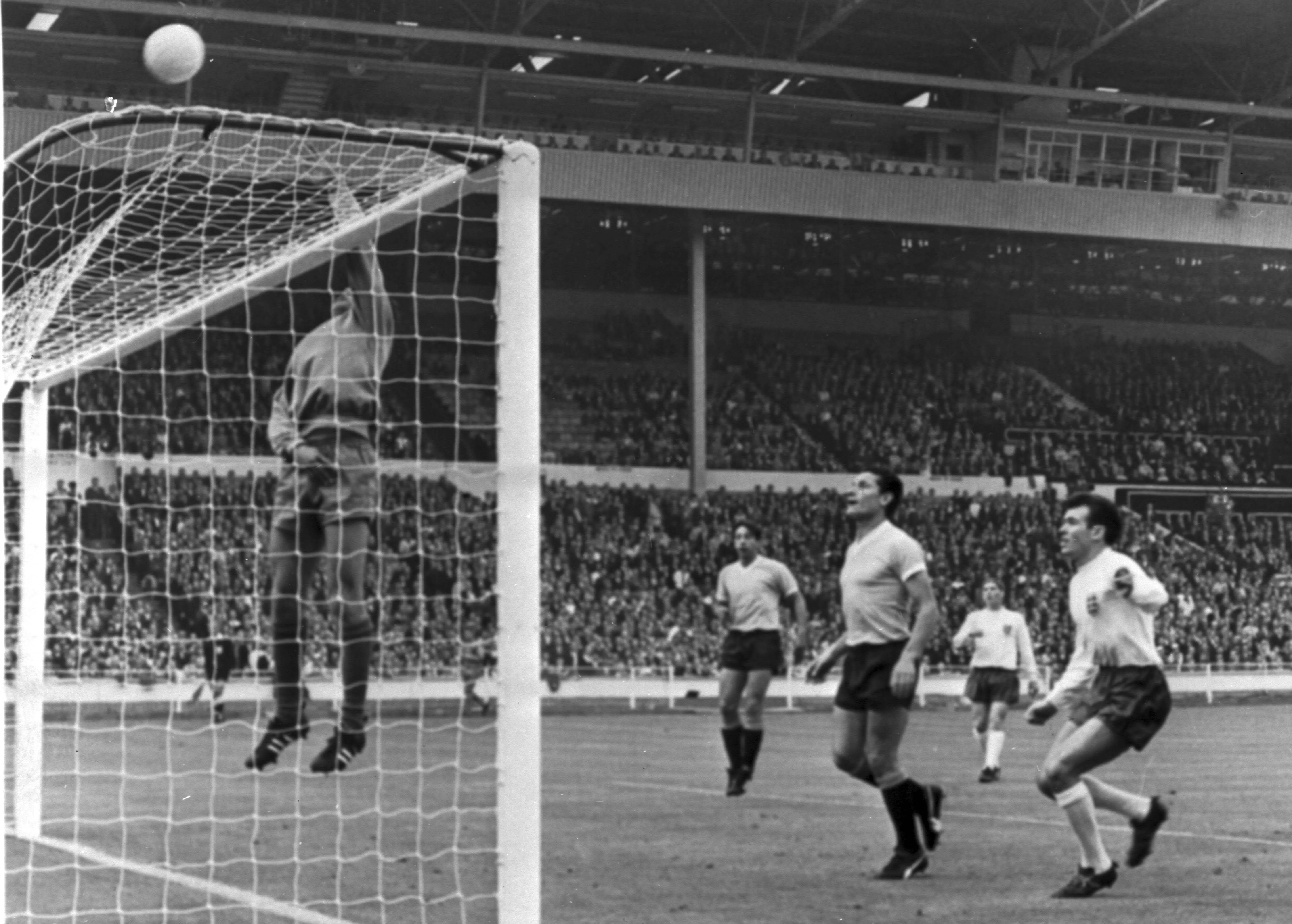 1966 World Cup opener between England and Uruguay at Wembley Stadium