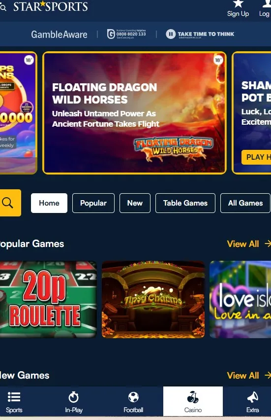 Star Sports Bet casino games