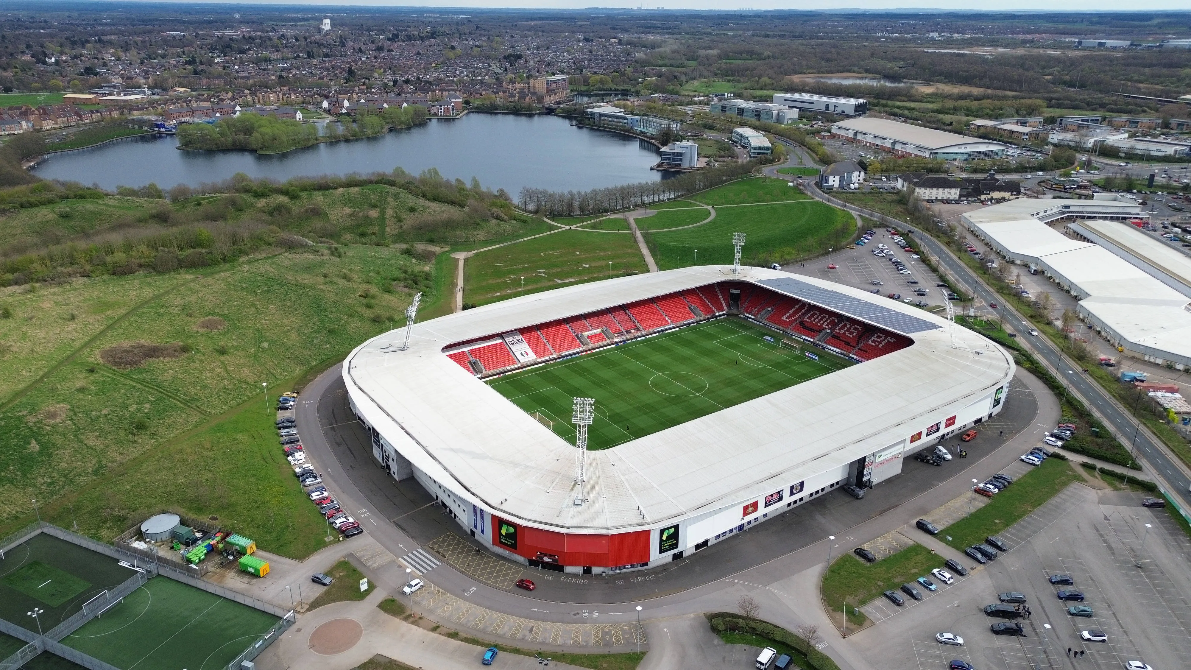 A general view of Eco-Power Stadium