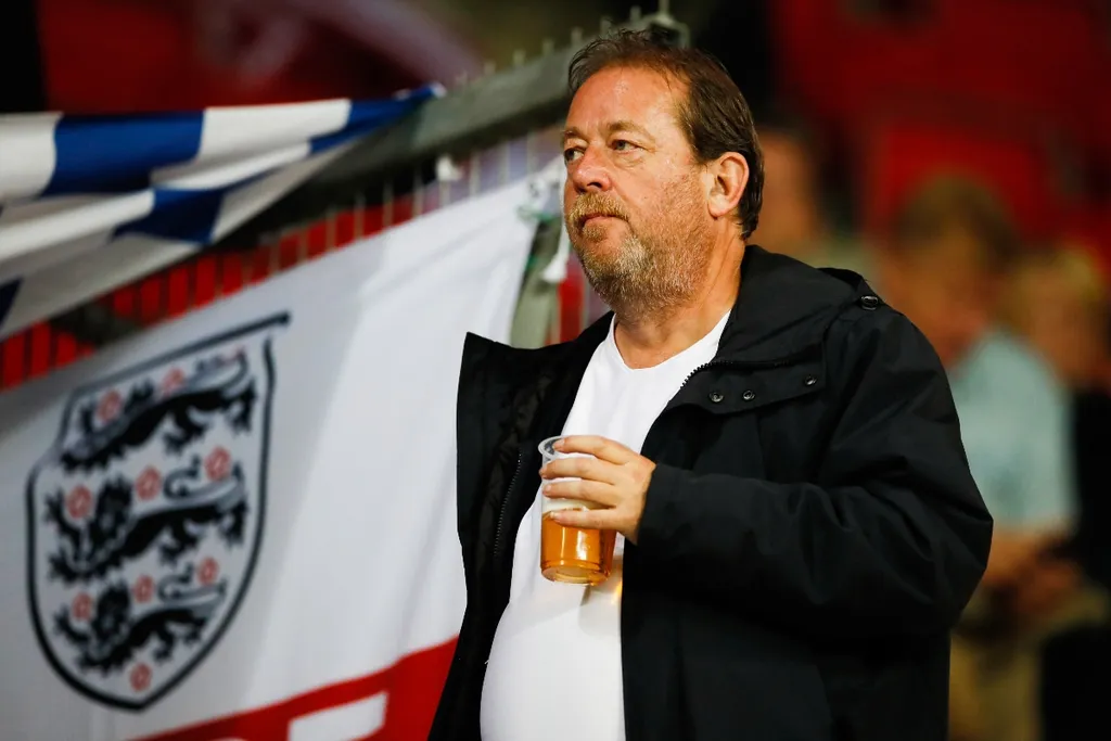 England fans throw beer