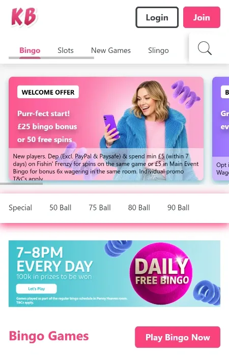 kitty bingo homepage and offers