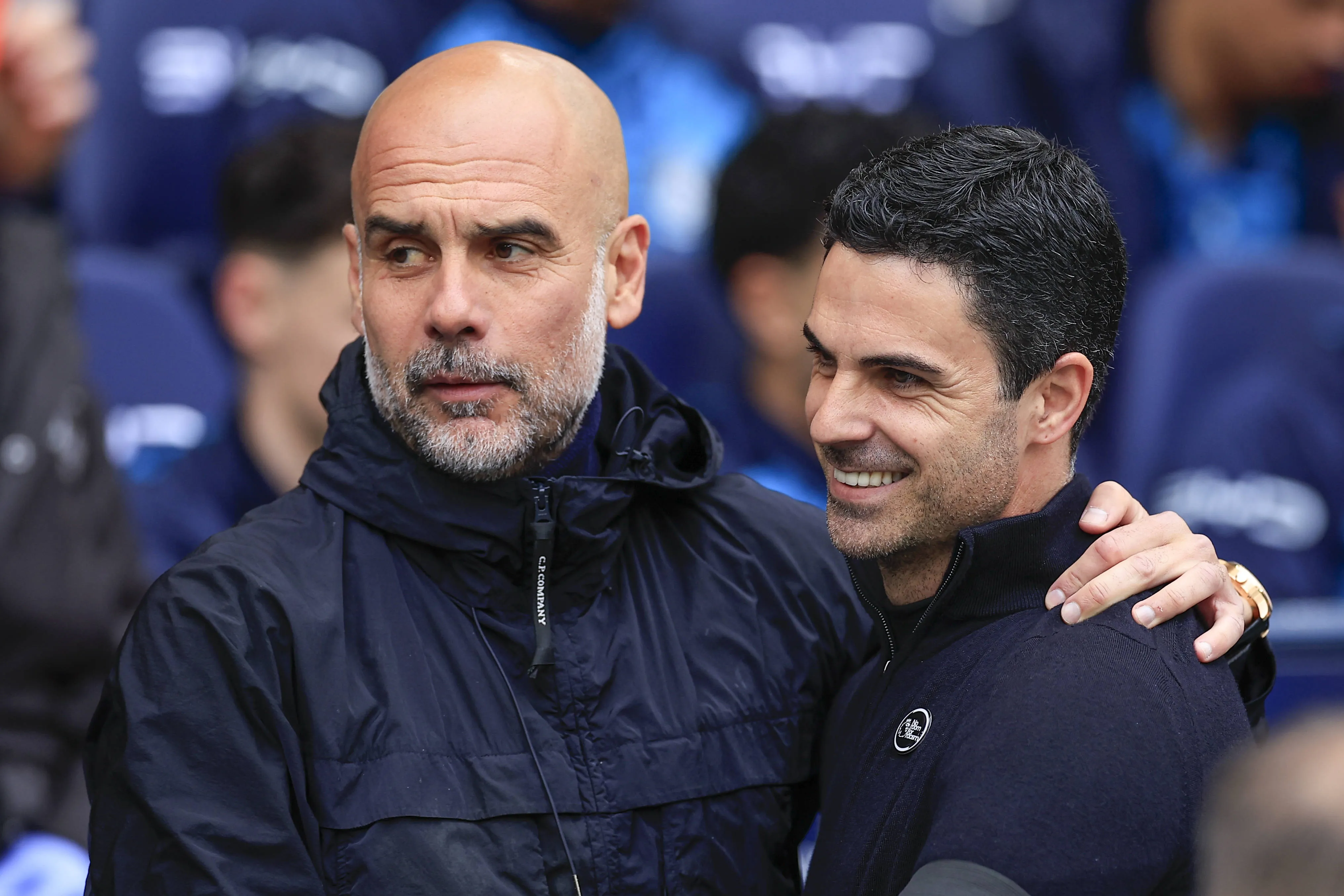 Pep Guardiola and Mikel Arteta